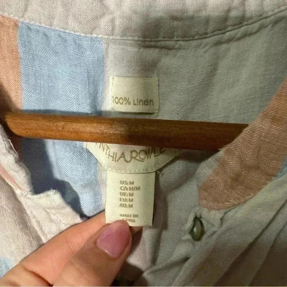 Cynthia rowley  100% linen nautical striped dress M - Picture 6 of 6